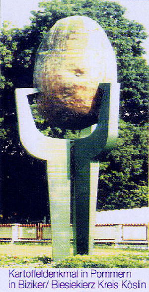 Kartoffeldenkmal in Pommern in Biziker